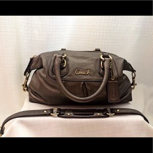COACH Bronze Ashley Leather Satchel